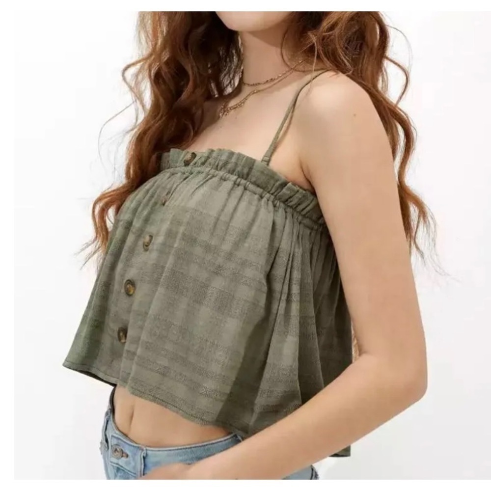 NWT AE Button Front Convertible Tube Top